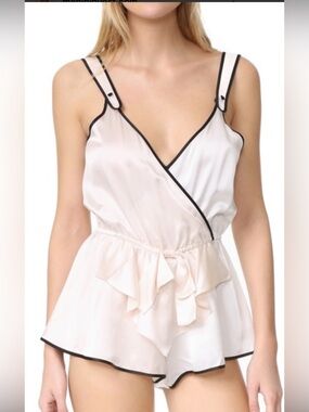 Morgan Lane Silk Paulina Romper, size M
